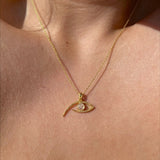 925 Silver | Moonstone Eye Necklace