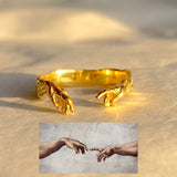 925 Silver | Hand of God Giving Life to Adam (Creation of Adam) Ring