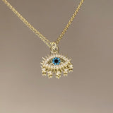 925 Silver | Blue Stone Eye Necklace