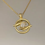 925 Silver | Antique Eye Necklace with Moonstone
