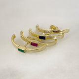 925 Silver | Baguette Stone Ear-Hugging Earrings