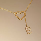 925 Silver | Stone Charm Heart Necklace