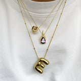 925 Silver | Balloon Letter Necklace