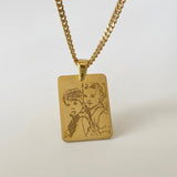 925 Silver | Unisex Custom Photo Engraved Necklace
