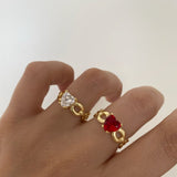 925 Silver | Diamond Heart Ring