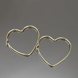 925 Silver | Large Heart Earrings