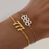 925 Silver | Custom Angel Number Bracelet