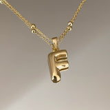 925 Silver | Beaded Chain Letter Necklace