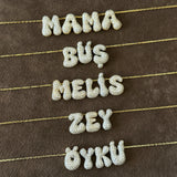 Personalized Mini Bubble Pavé Name Necklace