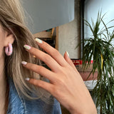 925 Silver | Colorful Enamel Hoop Earrings