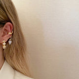 925 Silver | Hoop Earrings with Band & Stone Detailing