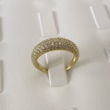 925 Silver | Domed Ring with Stones