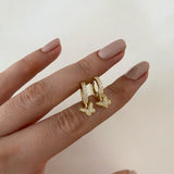 925 Silver | Mini Butterfly Earrings with Stones