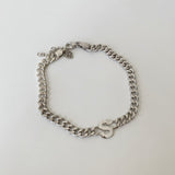 925 Silver | Custom Letter Bracelet with Curb Chain