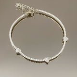 925 Silver | Heart Tennis Bracelet