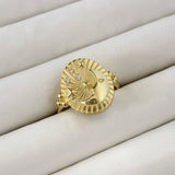 925 Silver | "The Moon" Medallion Ring
