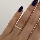 925 Silver | Thin Full Eternity Ring with Baguette Stones