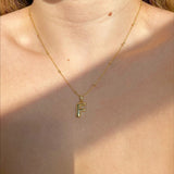 925 Silver | Beaded Chain Letter Necklace