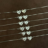 Double Heart Charm Necklace