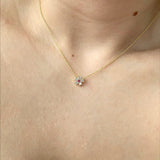 925 Silver | Daisy Necklace with Colorful Stone Detailing