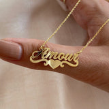 925 Silver | Custom Heart Striped Necklace