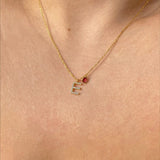 925 Silver | Birthstone Letter Necklace