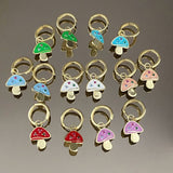 925 Silver | Colorful Enamel Mushroom Earrings