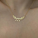 925 Silver | Angel Number Necklace with Wings