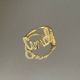 925 Silver | Custom 3D Letter Ring with Stone Initial