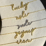 925 Silver custom 3D name necklace with embedded stones – personalized jewelry gift for her