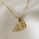 925 Silver | Custom Flame Letter/Number Necklace