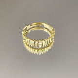 925 Silver | Center Stone Striped Ring