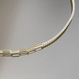 925 Silver | Half-Chain Tennis Choker