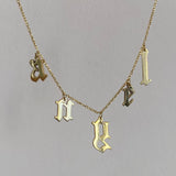 925 Silver | Personalized Dangling Letters Necklace
