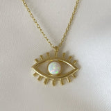 925 Silver | Opal Eye Necklace