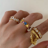 925 Silver | White Stone Heart Ring