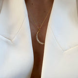 925 Silver | Pearl Crescent Moon Necklace