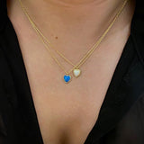 925 Silver | Opal Heart Necklace