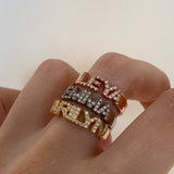 925 Silver | Custom Stone Word Ring