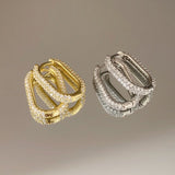 925 Silver | Rectangular Earrings with Stones