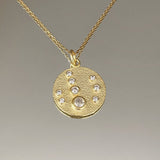925 Silver | Round Antique Medallion Necklace with Stones