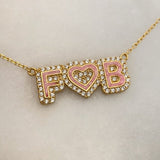 925 Silver | Custom Enamel Necklace in Your Chosen Color