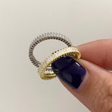 925 Silver | Thin Full Eternity Ring with Baguette Stones