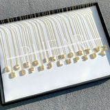 925 Silver | Bubble Letter Necklace with Stones