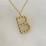 925 Silver | Twisted Letter Necklace