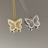 925 Silver | Zircon Stone Butterfly Necklace