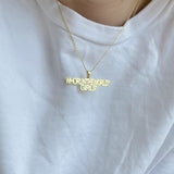 925 Silver | "WHO RUN THE WORLD? GIRLS!" Necklace