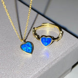 925 Silver | Opal Heart Necklace