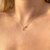 925 Silver | Birthstone Letter Necklace