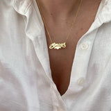 925 Silver | Custom Heart Striped Necklace